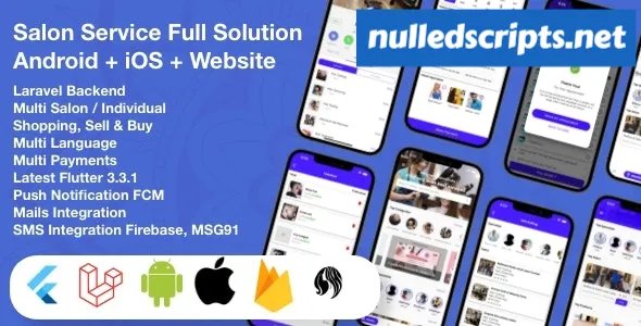 Multi Salon, Individual Appointments Booking System Full App Solution Flutter / Laravel / Angular v6.0 - Android - CodeCanyon Null