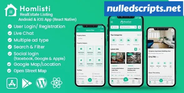 HomListi v1.10.3 - Real Estate Listing Android & iOS App - Android - CodeCanyon Null