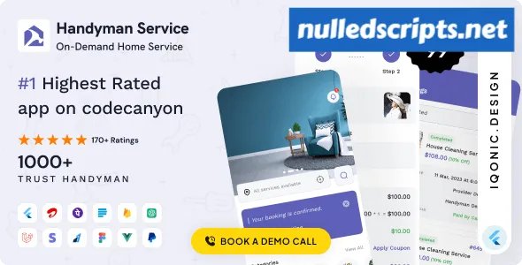 Handyman Service 7.10.0 - Flutter On-Demand Home Services App with Complete Solution - Android - CodeCanyon Null
