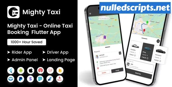 MightyTaxi v6.0 - Flutter Online Taxi Booking Full Solution - Android - CodeCanyon Null