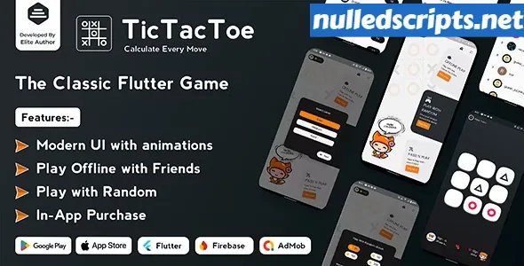 Tic Tac Toe v1.0.6 - The Classic Flutter Tic Tac Toe Game - Android - CodeCanyon Null