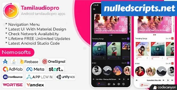 Tamilaudiopro v6.1 - Online Music Streaming Apps - Android - CodeCanyon Null