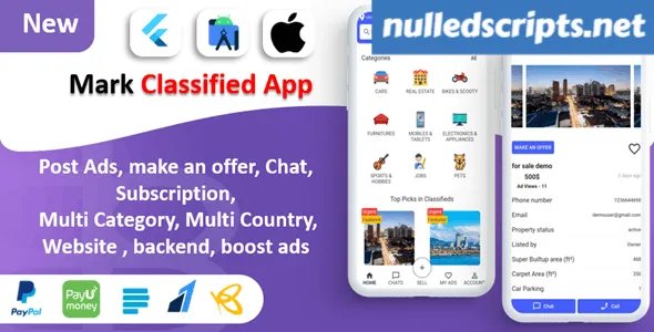 Mark Classified App v5.0 - Classified App Multi Payment Gateways Integrated - Android - CodeCanyon Null