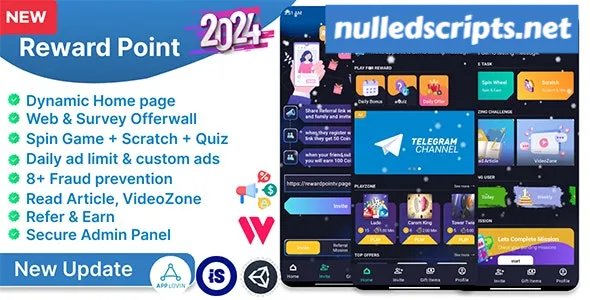 Reward Point v2.1 - CPI Offer + Offerwall + Game + Spin - nulled - Android - CodeCanyon Null