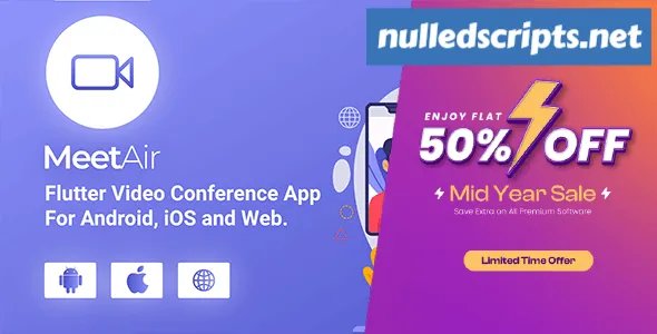 MeetAir v1.2.0 - iOS and Android Video Conference App for Live Class, Meeting, Webinar, Online Training - Android - CodeCanyon Null