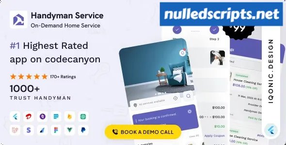 Handyman Service 7.5.3 - Flutter On-Demand Home Services App with Complete Solution - Android - CodeCanyon Null