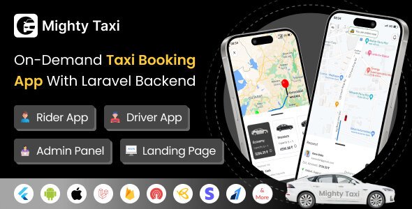 MightyTaxi - Flutter Online Taxi Booking Full Solution | User App | Admin Laravel Panel | Driver app - Android - CodeCanyon Null