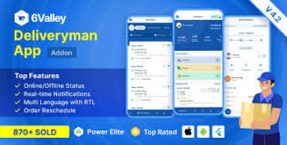 6Valley e-commerce v4.2 - Delivery Man flutter app - Android - CodeCanyon Null