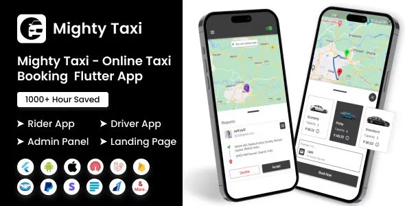 MightyTaxi - Flutter Online Taxi Booking Full Solution - Android - CodeCanyon Null