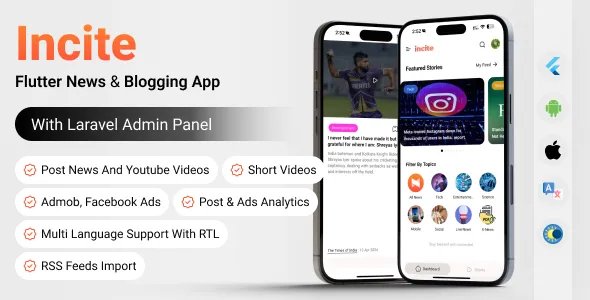 Incite News App - Short News App Complete Solution - Android - CodeCanyon Null