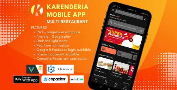 Karenderia Mobile App Multi Restaurant - Android - CodeCanyon Null