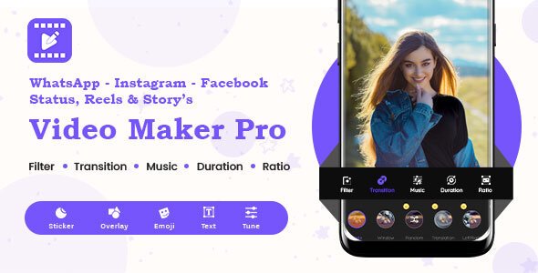Instagram, FB, YouTube, WhatsApp Status - Story - Post - Reels Video Maker Pro - Android - CodeCanyon Null