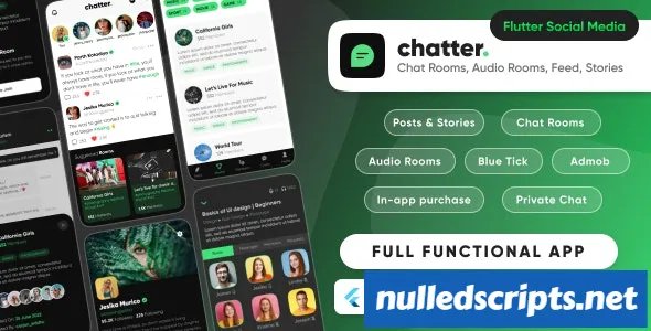 Chatter - Ultimate Social Media with Chat Rooms, Posts, Stories - 28 March 2025 - Android - CodeCanyon Null