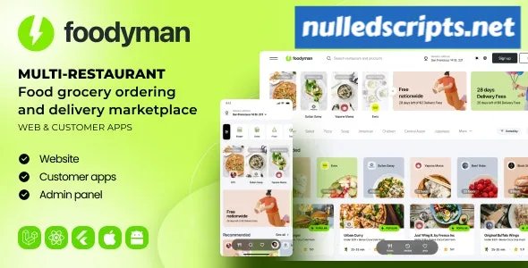 Foodyman -4 - Multi-Restaurant Food and Grocery - v2025 - Android - CodeCanyon Null