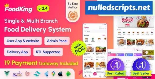 FoodKing v3.0 - Restaurant Food Delivery System with Admin Panel & Delivery Man App - Restaurant POS - nulled - Android - CodeCanyon Null