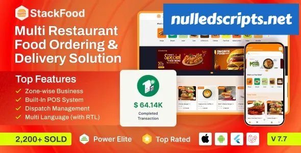 StackFood - Multi Restaurant Food Delivery App with Laravel Admin and Restaurant Panel - v8.0 - Android - CodeCanyon Null
