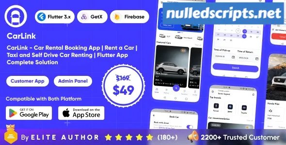 CarLink - Car Rental Booking App - Rent a Car - Taxi and Self Drive Car Renting - Complete Solution - v1.2 - Android - CodeCanyon Null