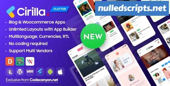 Cirilla v4.1.0 - Multipurpose Flutter App For Wordpress & Woocommerce - Android - CodeCanyon Null