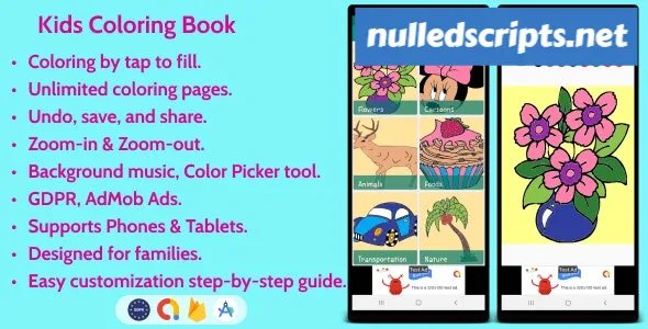 Kids Coloring Book for Android - v2.5 - Android - CodeCanyon Null