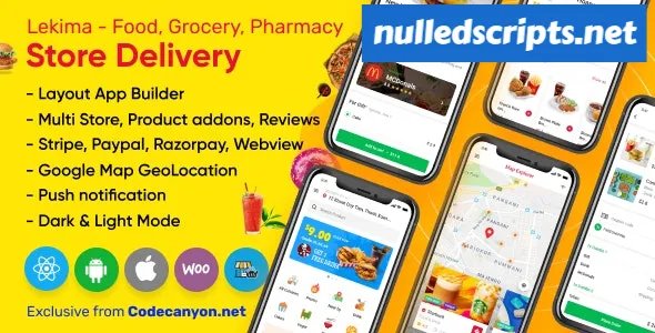 Lekima v2.9.0 - Store Delivery Full React Native Application for Wordpress WooCommerce - Android - CodeCanyon Null