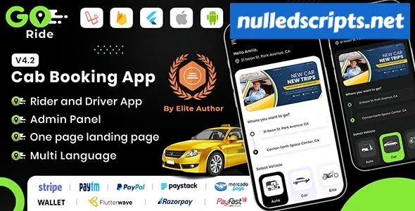 GORIDE v2.1 - InDriver Clone - Flutter Complete Taxi Booking Solution with Bidding Option - Android - CodeCanyon Null