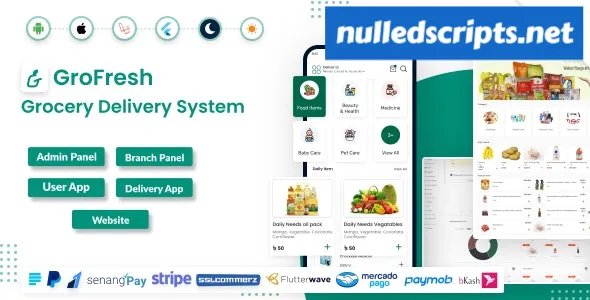 GroFresh v7.2 - (Grocery, Pharmacy, eCommerce, Store) App and Web with Laravel Admin Panel + Delivery App - nulled - Android - CodeCanyon Null