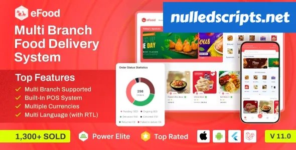 eFood v10.2 - Food Delivery App with Laravel Admin Panel + Delivery Man App - nulled - Android - CodeCanyon Null