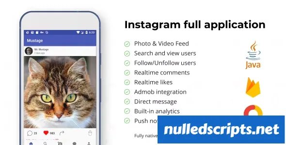 Mustage v3.18 - Instagram Android Full Application + Firebase Web (Photo&Video) - Android - CodeCanyon Null