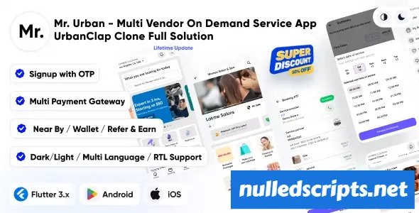 Mr. Urban v1.0 - Multi Vendor On Demand Home Service App - Android - CodeCanyon Null