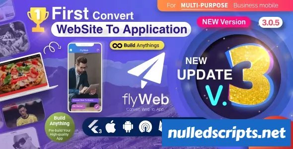 FlyWeb v3.0.5 - Web to App Convertor Flutter + Admin Panel - nulled - Android - CodeCanyon Null