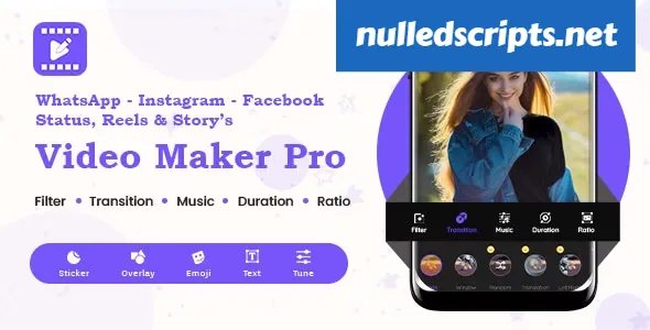 Instagram, FB, YouTube, WhatsApp Status - Story - Post - Reels Video Maker Pro v1.0.2 - Android - CodeCanyon Null