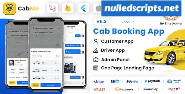 CabME v3.3.1 - Flutter Complete Taxi Booking Solution - Android - CodeCanyon Null