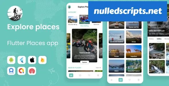 Explore Places - Flutter Places App with Firebase Backend - Android - CodeCanyon Null