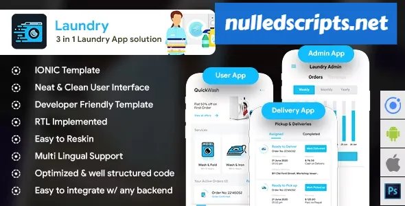 Quickwash v2.8 - 6 App Template - Laundry Booking App - Android - CodeCanyon Null