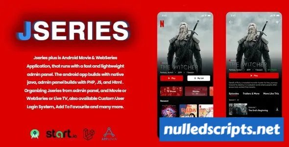 jserie + v1.0 - Movies - TV Series, Anime With Laravel Admin Panel - Android - CodeCanyon Null