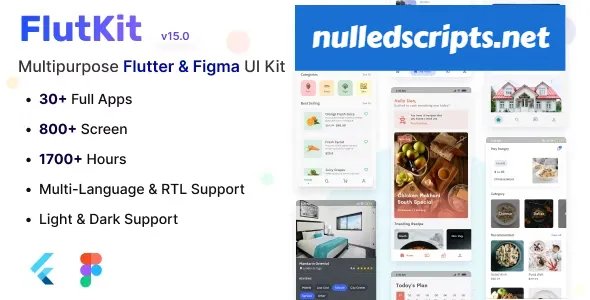FlutKit v15.0 - Flutter UI Kit - Android - CodeCanyon Null