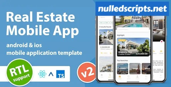 Real Estate Mobile App Template With React Native v6.0 - Android - CodeCanyon Null