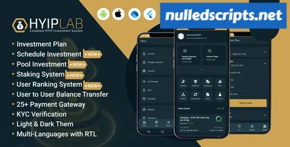 HYIPLab v1.1 - Cross Platform Mobile Application - Android - CodeCanyon Null
