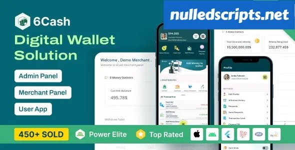 6Cash v4.0 - Digital Wallet Mobile App with Laravel Admin Panel - nulled - Android - CodeCanyon Null