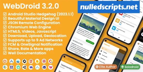 WebDroid v3.0.0 - Android WebView App - Android - CodeCanyon Null