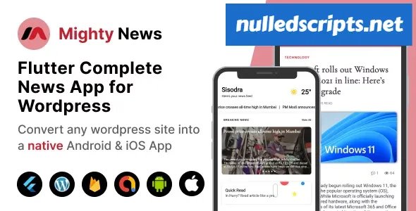 MightyNews v3.2.0 - Flutter News App with Wordpress backend - Android - CodeCanyon Null