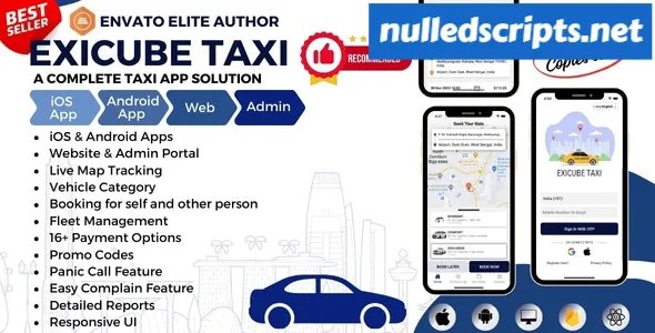 Exicube Taxi App v3.4.0 - Android - CodeCanyon Null