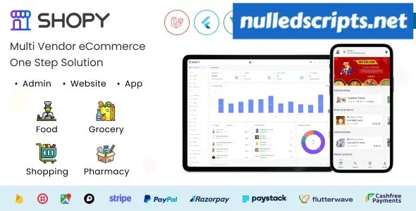 Shopy - Multivendor eCommerce, Food, Grocery, Pharmacy Delivery Flutter App + Admin & Website - Android - CodeCanyon Null