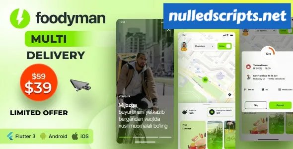 Foodyman v2023-4 - Vendor App (iOS & Android) - Android - CodeCanyon Null