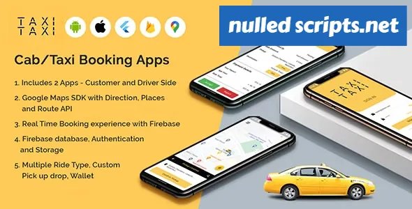 Taxi Taxi - Flutter Cab/Taxi Booking Apps - 31 May 2023 - Android - CodeCanyon Null