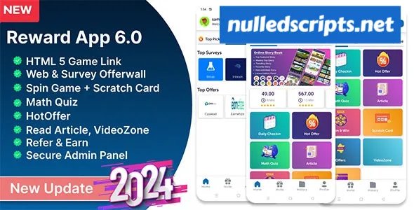 Reward App v5.7 - Lucky Spin + Start App ads + Adcolony - Android - CodeCanyon Null