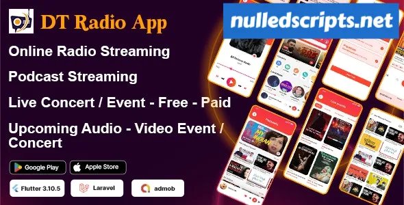 DTRadio v1.0 - Online Radio flutter (iOS - Android) full application with admin panel - Android - CodeCanyon Null