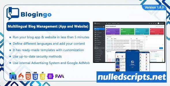 Blogingo v1.0.0 - Multilingual Blog Management (App and Website) - Android - CodeCanyon Null