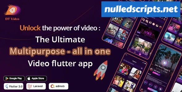 DTVideo v2.0 - Flutter Multipurpose All In One Videos App + Admin panel - Android - CodeCanyon Null