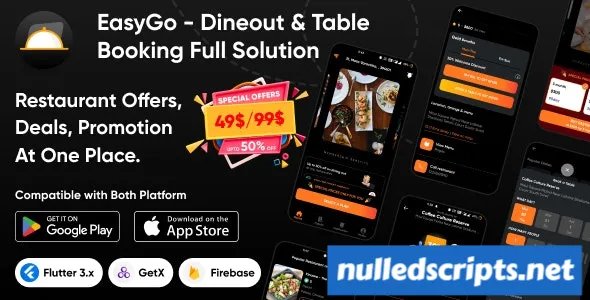 EasyGo v1.0 - Dineout & Table Booking | Restaurant Offers, Deals, Promotion | Dineout Clone Full Solution - Android - CodeCanyon Null